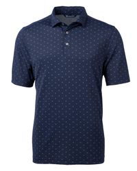 Image of Cutter & Buck Virtue Eco Pique Tile Print Recycled Mens Big & Tall Polo Big & Tall