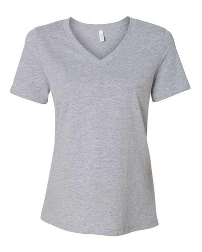 Women's Relaxed Heather CVC V-Neck Tee - 6405CVC image thumbnail