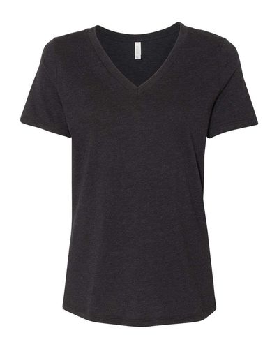 Women's Relaxed Heather CVC V-Neck Tee - 6405CVC image thumbnail