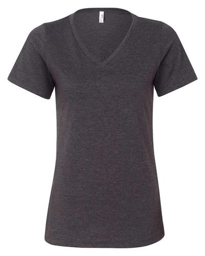 Women's Relaxed Heather CVC V-Neck Tee - 6405CVC image thumbnail