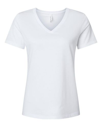 Women's Relaxed Heather CVC V-Neck Tee - 6405CVC image thumbnail