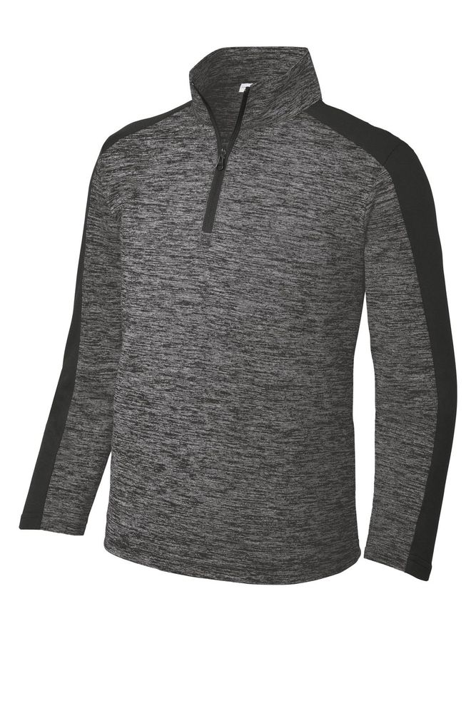 Sport-Tek Youth PosiCharge Electric Heather Colorblock 1/4-Zip Pullover. YST397 primary image