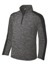 Image of Sport-Tek Youth PosiCharge Electric Heather Colorblock 1/4-Zip Pullover. YST397
