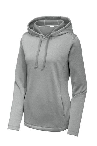 Sport-Tek Ladies PosiCharge Sport-Wick Heather Fleece Hooded Pullover. LST2641) image thumbnail