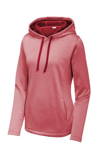 Sport-Tek Ladies PosiCharge Sport-Wick Heather Fleece Hooded Pullover. LST264  image thumbnail