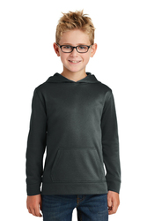 Image of Port & CompanyYouth Performance Fleece Pullover Hooded Sweatshirt.  