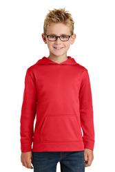 Image of Port & CompanyYouth Performance Fleece Pullover Hooded Sweatshirt.