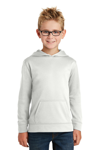 Port & CompanyYouth Performance Fleece Pullover Hooded Sweatshirt. image thumbnail