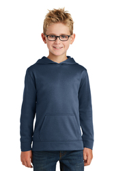 Image of Port & CompanyYouth Performance Fleece Pullover Hooded Sweatshirt.  