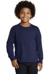 Image of JERZEES® Youth Dri-Power®  Active 50/50 Cotton/Poly Long Sleeve T-Shirt. 29BL   