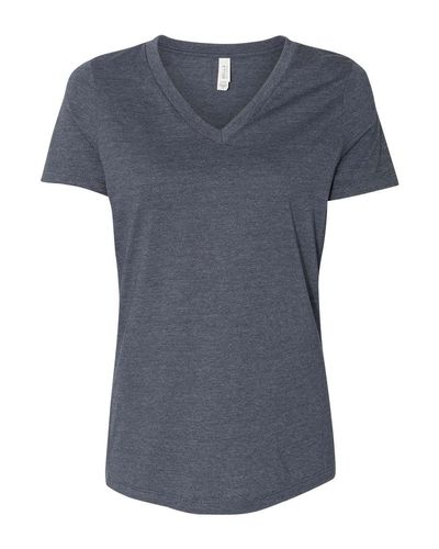 Women's Relaxed Heather CVC V-Neck Tee - 6405CVC  image thumbnail