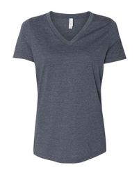 Image of Women's Relaxed Heather CVC V-Neck Tee - 6405CVC 