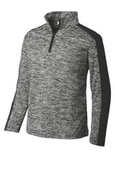 Image of Sport-Tek Youth PosiCharge Electric Heather Colorblock 1/4-Zip Pullover. YST397