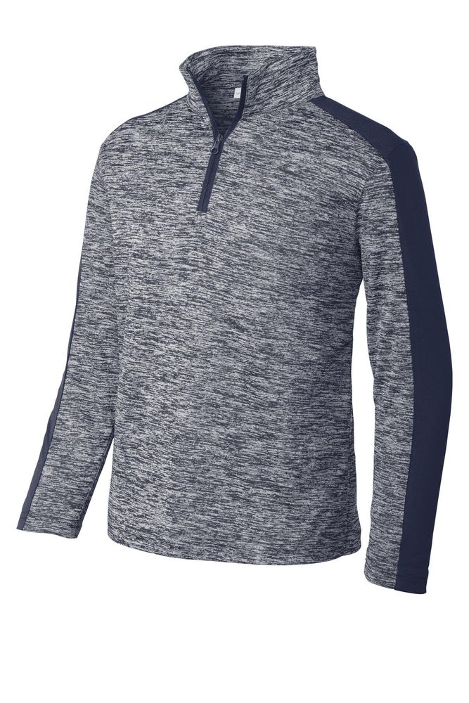 Sport-Tek Youth PosiCharge Electric Heather Colorblock 1/4-Zip Pullover. YST397  primary image
