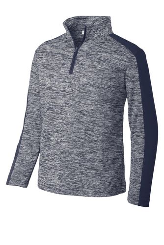Sport-Tek Youth PosiCharge Electric Heather Colorblock 1/4-Zip Pullover. YST397   image thumbnail