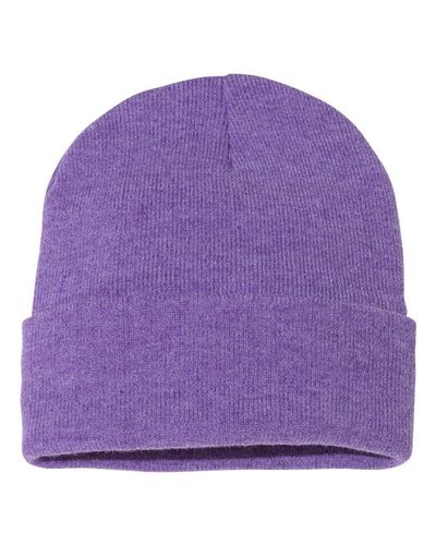 12" Solid Cuffed Beanie - SP12  image thumbnail