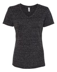 Image of Women's Snow Heather Jersey V-Neck T-Shirt - 88WVR 