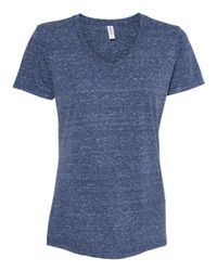 Image of Women's Snow Heather Jersey V-Neck T-Shirt - 88WVR 