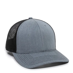 Image of Structured Trucker With Solid Mesh Back Hat