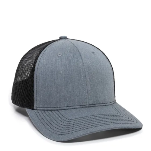 Structured Trucker With Solid Mesh Back Hat  image thumbnail