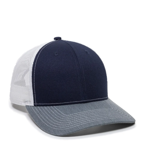 Structured Trucker With Solid Mesh Back Hat  image thumbnail
