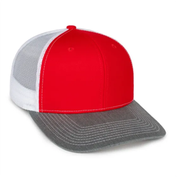 Image of Structured Trucker With Solid Mesh Back Hat 