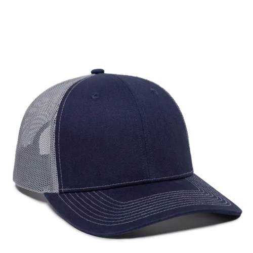 Structured Trucker With Solid Mesh Back Hat  image thumbnail