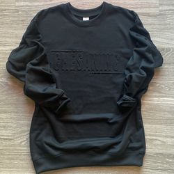 Image of EMBOSSED CREWNECK SWEATSHIRT ADULT SIZES