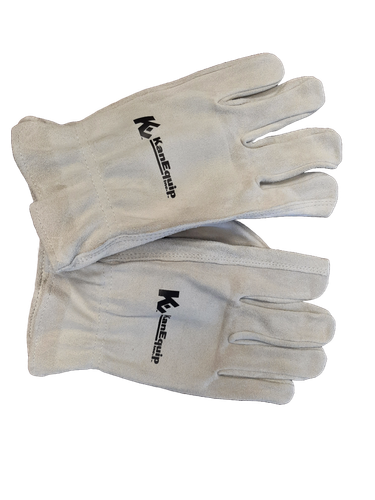Gray Suede Cowhide Leather Gloves image thumbnail