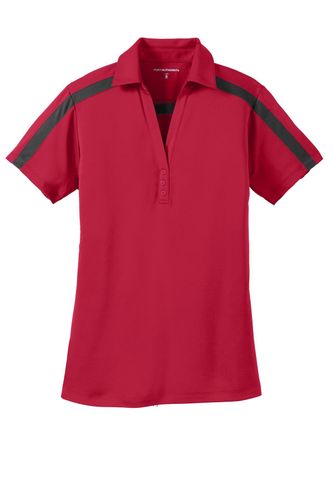 Port Authority Ladies Silk Touch Performance Colorblock Stripe Polo. L547 image thumbnail