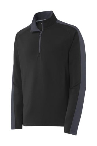 Sport-Tek Sport-Wick Textured Colorblock 1/4-Zip Pullover. ST861 image thumbnail