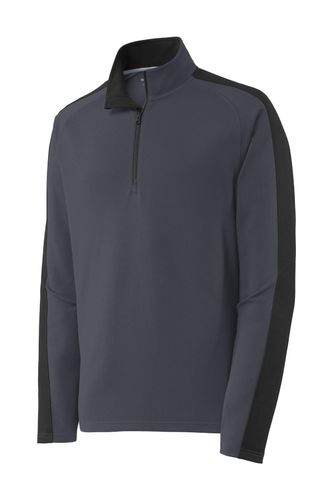 Sport-Tek Sport-Wick Textured Colorblock 1/4-Zip Pullover. ST861 image thumbnail