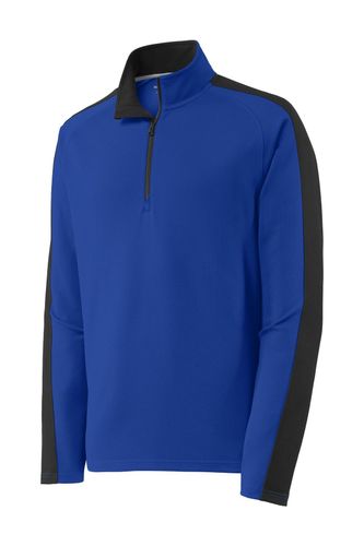 Sport-Tek Sport-Wick Textured Colorblock 1/4-Zip Pullover. ST861 image thumbnail
