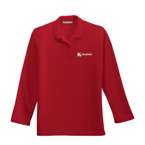 Port Authority Women's Silk Touch Long Sleeve Polo. L500LS image thumbnail