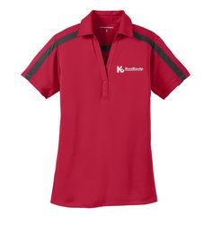 Image of Port Authority Ladies Silk Touch Performance Colorblock Stripe Polo. L547