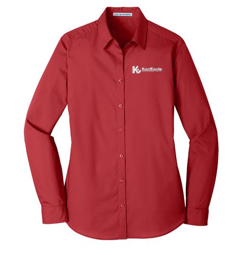 Port Authority Ladies Long Sleeve Carefree Poplin Shirt. LW100 image thumbnail