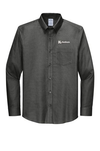 Brooks Brothers Wrinkle-Free Stretch Nailhead Shirt BB18002 image thumbnail