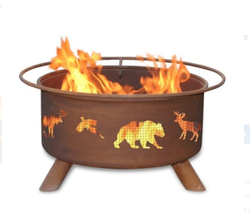 Image of Custom Cutout Patina Fire Pit