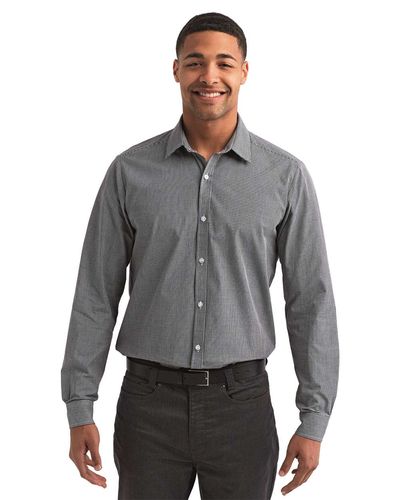 Microcheck Gingham Long-Sleeve Cotton Shirt - RP220 image thumbnail
