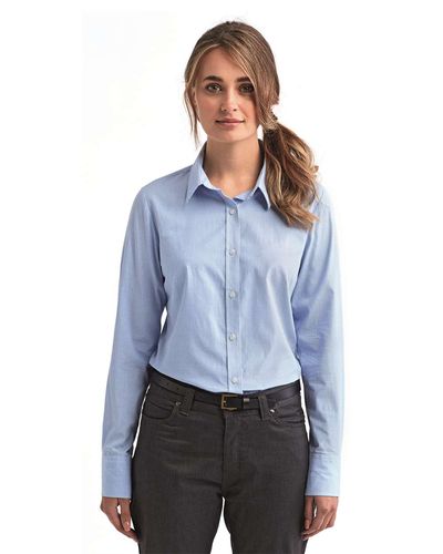 Women's Microcheck Gingham Cotton Shirt - RP320 image thumbnail
