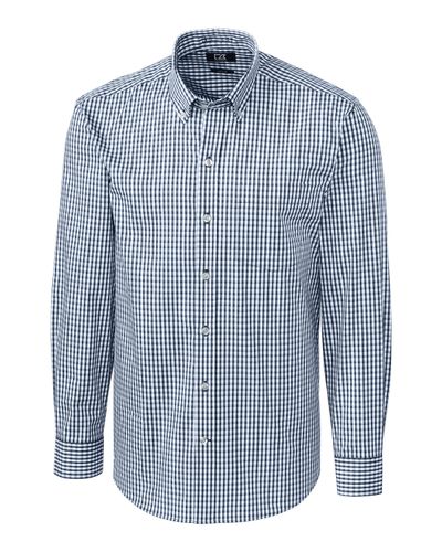 Cutter & Buck Easy Care Stretch Gingham Mens Long Sleeve Dress Shirt image thumbnail