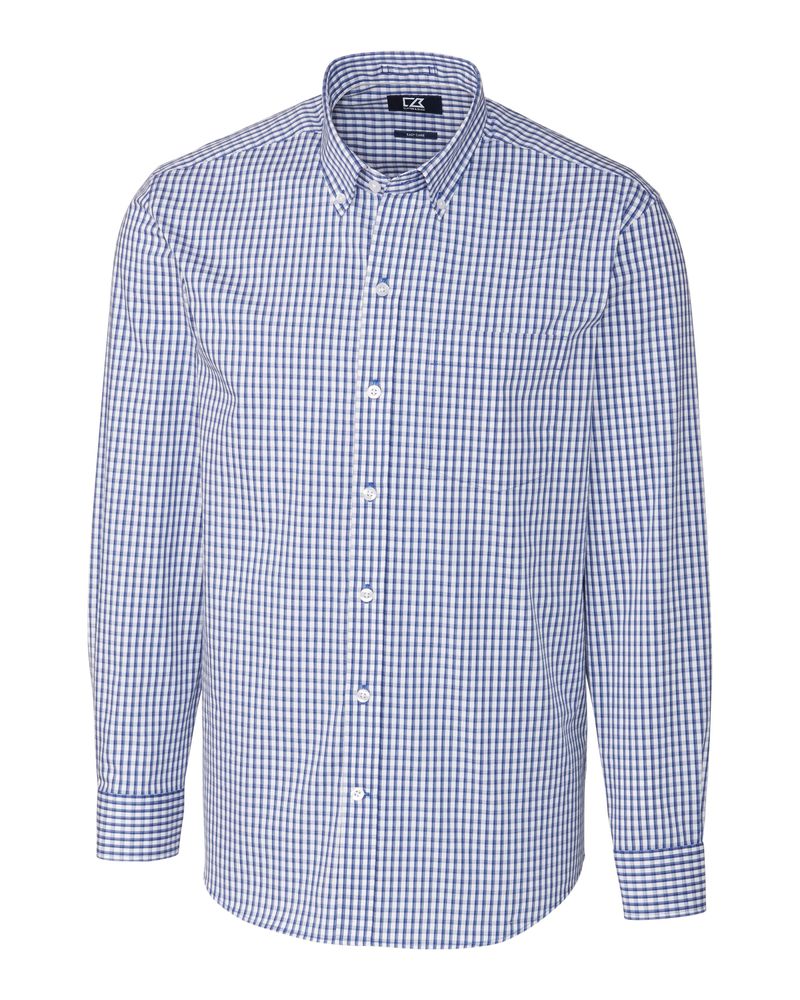 Cutter & Buck Easy Care Stretch Gingham Mens Long Sleeve Dress Shirt primary image