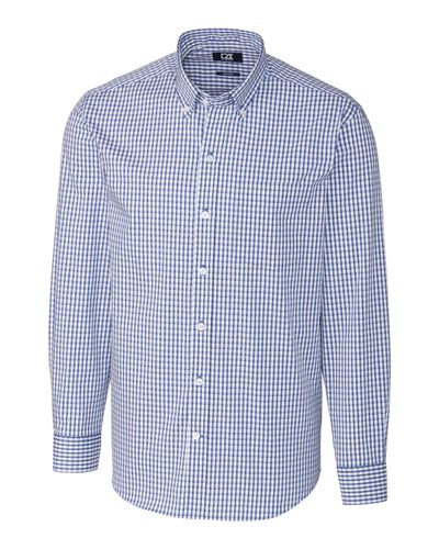 Cutter & Buck Easy Care Stretch Gingham Mens Long Sleeve Dress Shirt image thumbnail