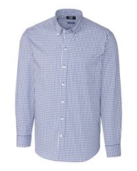Image of Cutter & Buck Easy Care Stretch Gingham Mens Long Sleeve Dress Shirt
