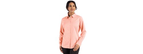 Cutter & Buck Skyline Eco Recycled Gingham Womens Long Sleeve Dress Shirt image thumbnail