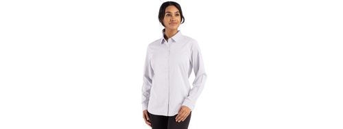 Cutter & Buck Skyline Eco Recycled Gingham Womens Long Sleeve Dress Shirt image thumbnail