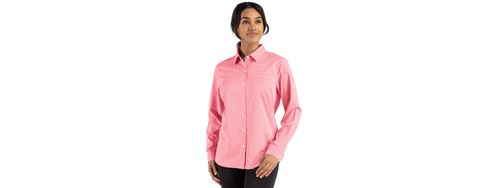 Cutter & Buck Skyline Eco Recycled Gingham Womens Long Sleeve Dress Shirt image thumbnail