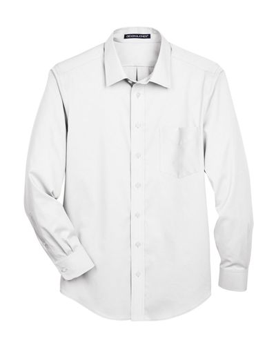 Men's Crown Collection® Solid Stretch Twill Woven Shirt image thumbnail