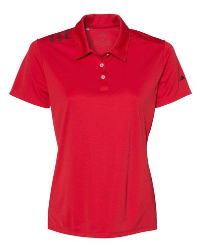 Women's 3-Stripes Shoulder Polo - A325 image thumbnail