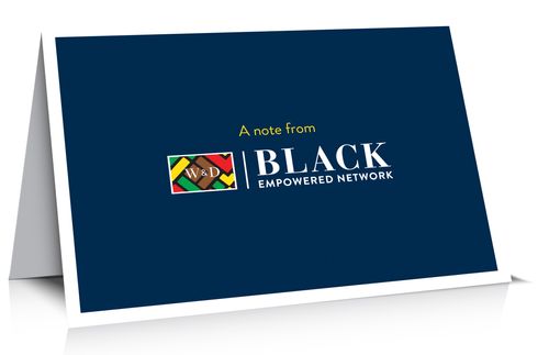 Black Empowered Note Card (Pack of 10)  image thumbnail